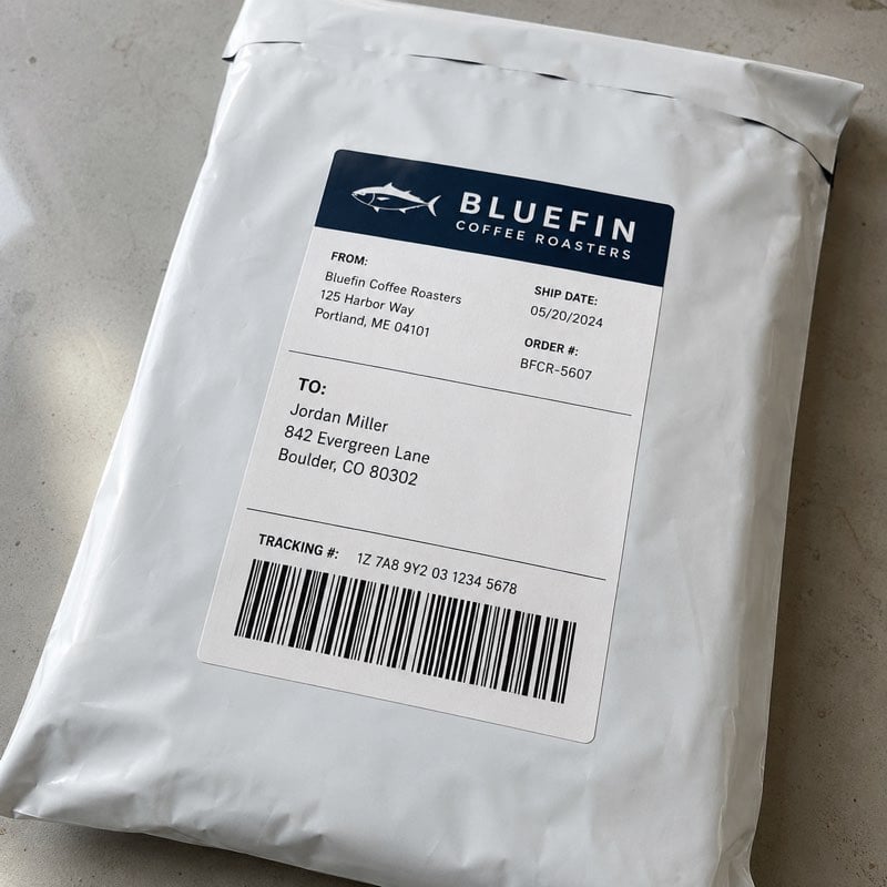 Branded shipping labels with logo