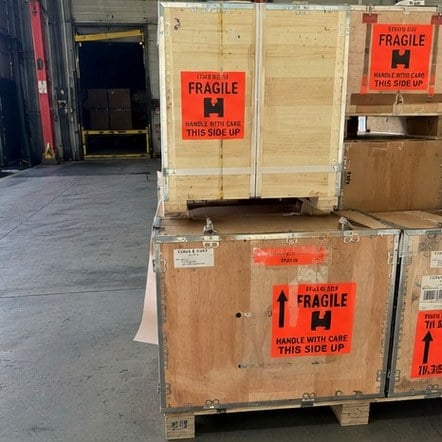 Customized shipping labels for manufacturing and industrial shipping