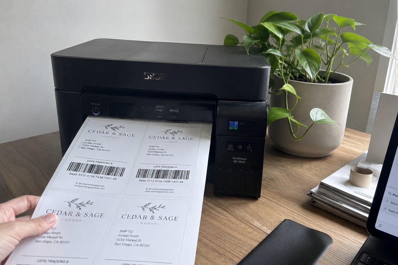 Customized shipping labels for small business and home-based shops