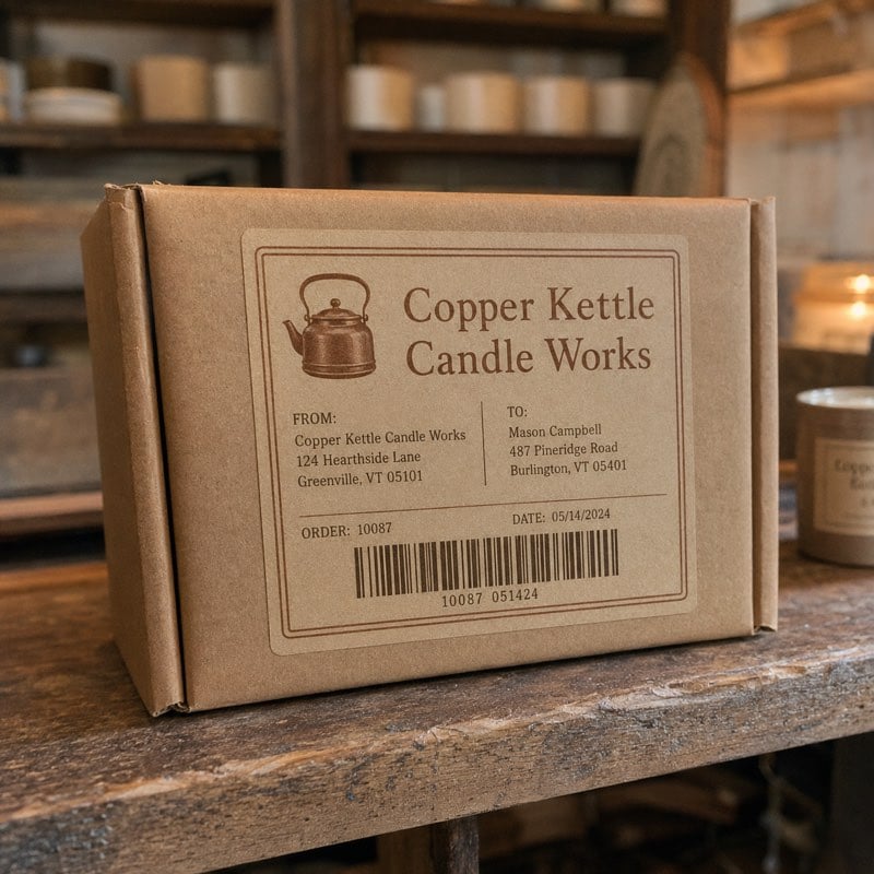 Shipping labels with logo printing