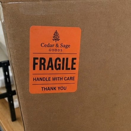 Warning and Handling Label with custom branding